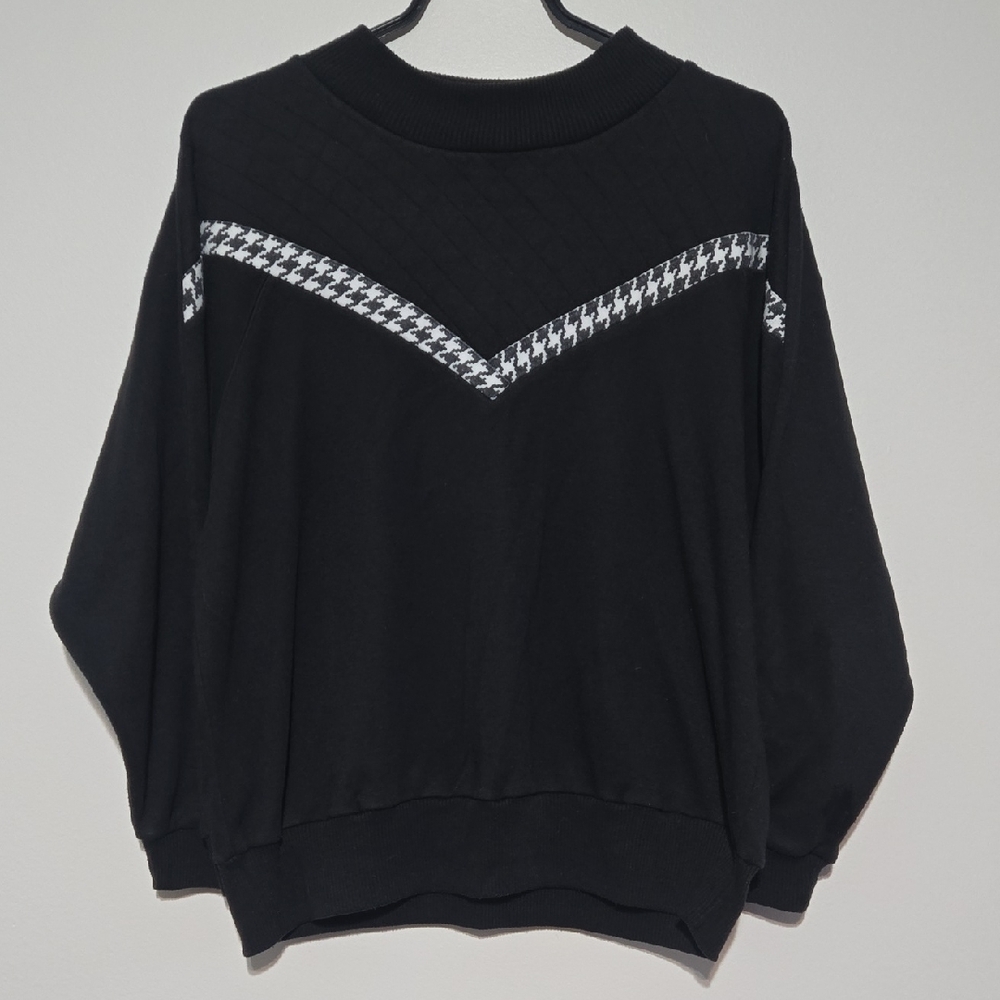 Vintage Houndstooth Crewneck Sweatshirt